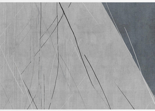 Abstrakte Linien auf Grau | Leinwand