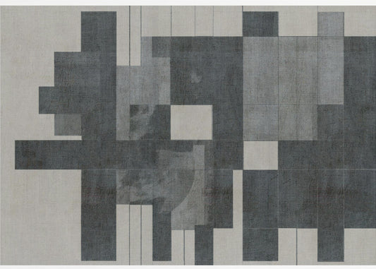 Mid-Century Modern Komposition in Graustufen | Leinwand