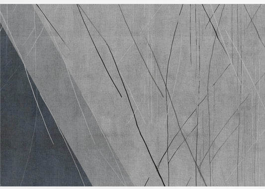 Abstrakte Linien auf Grau | Leinwand
