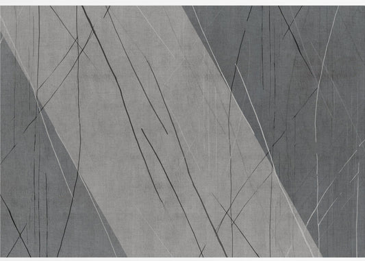Abstrakte Linien auf Grau | Leinwand