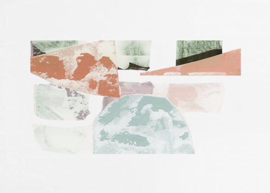 Abstrakte Collage mit geometrischen Formen | Leinwand
