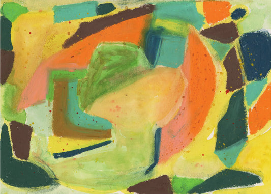 Aquarell &amp; Pastell Abstrakt | Leinwand
