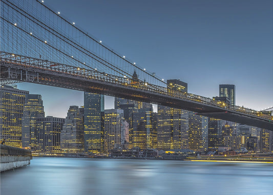 New York - Blaue Stunde über Manhattan | Leinwand