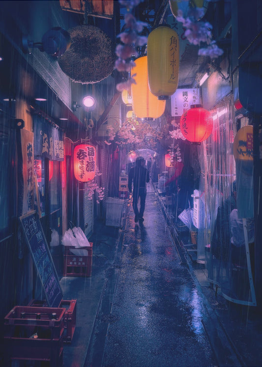 Tokio Blauer Regen | Poster