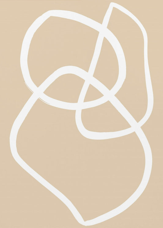 Beige Linien 03 | Leinwand
