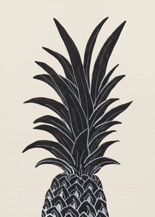 Schwarze Ananas | Leinwand