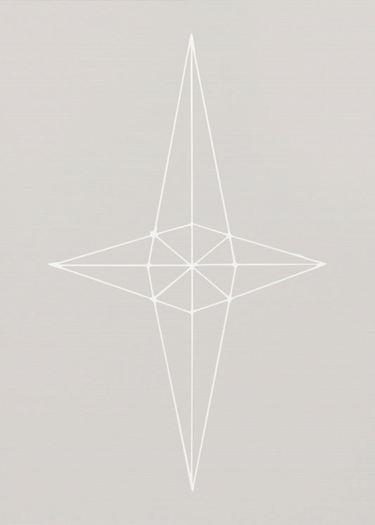 Gitterstern Grau | Poster