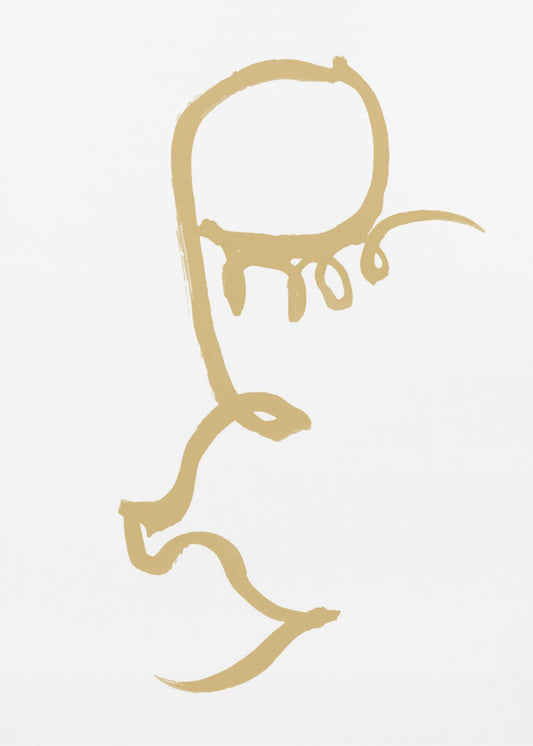 Halbes Gesicht Gold | Leinwand