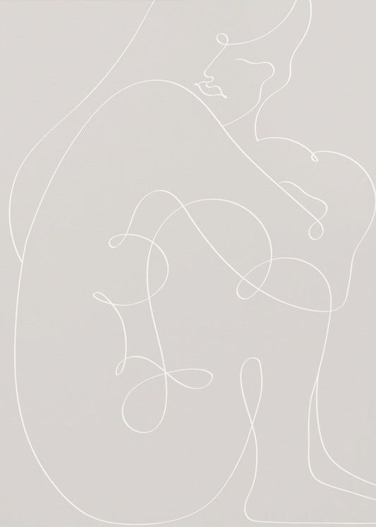 Frau Linien Weiß | Poster