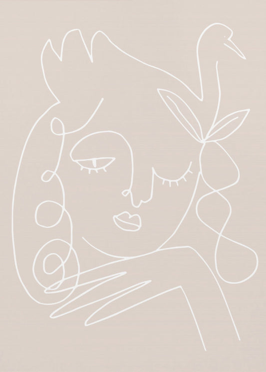 Der Schwan Beige | Poster