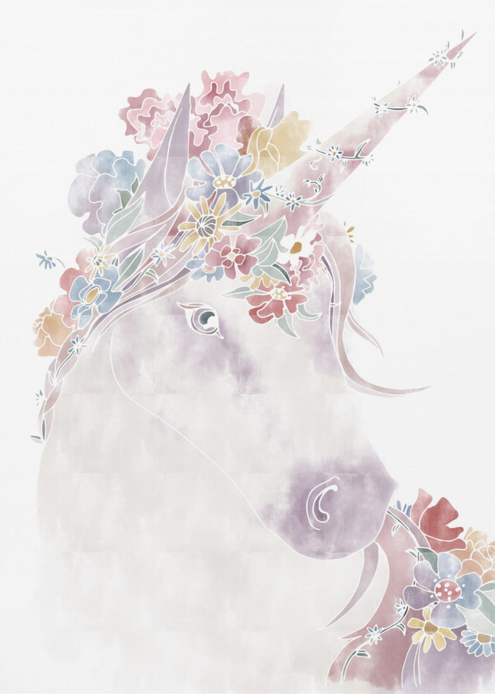 Einhorn Blumen | Poster