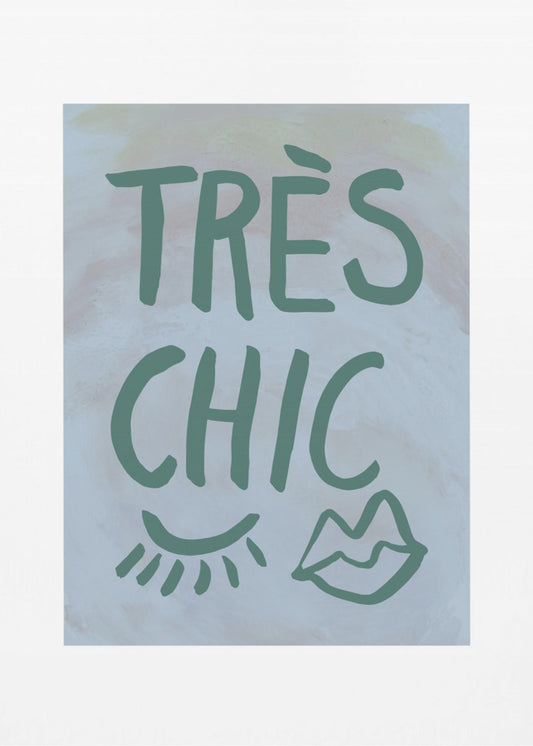 Très Chic Blauer Rahmen | Leinwand