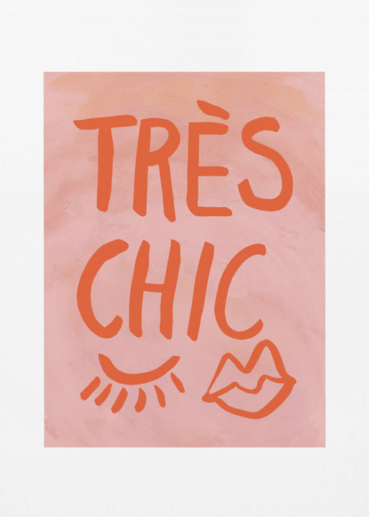 Très Chic rosa Rahmen | Leinwand