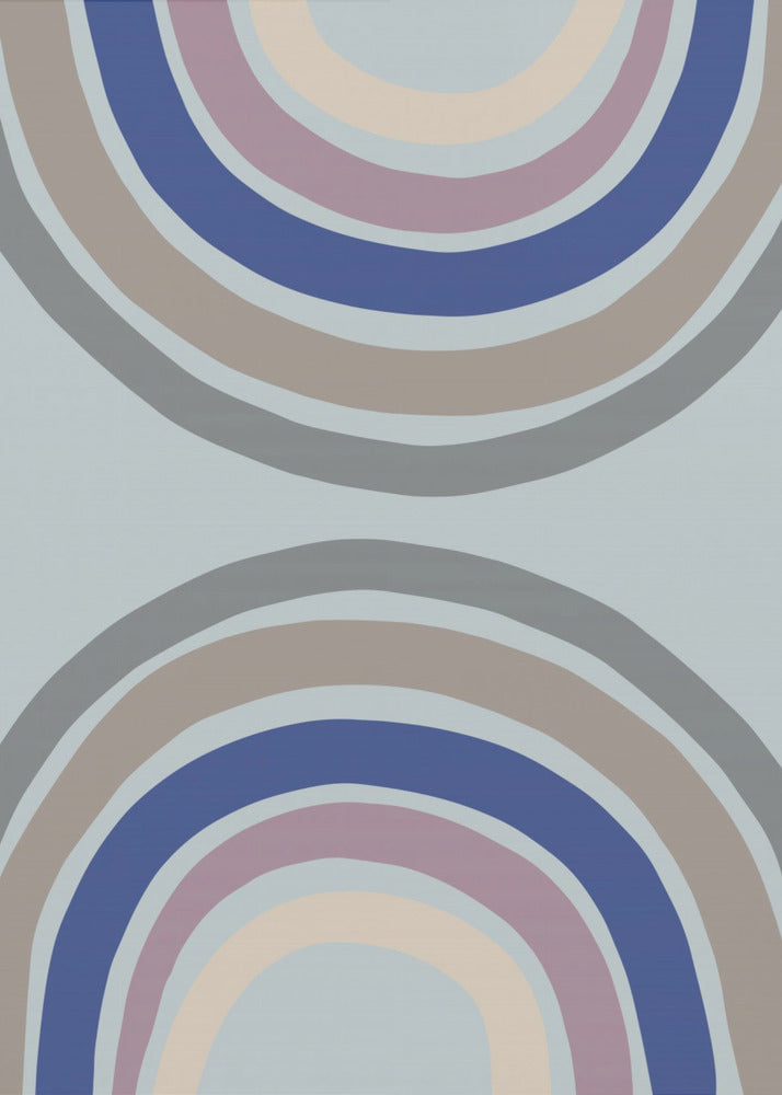 Doppelter Regenbogen Blau | Poster