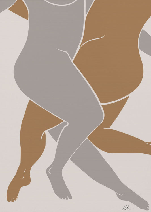 Lovers Beige | Leinwand