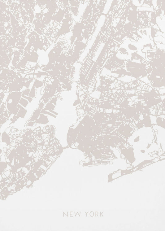New York Karte | Poster