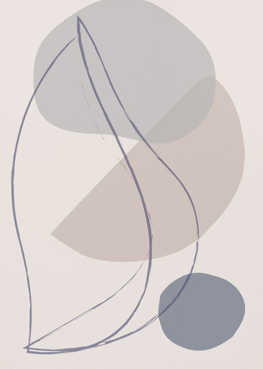 New Shapes Blue No 1 | Leinwand