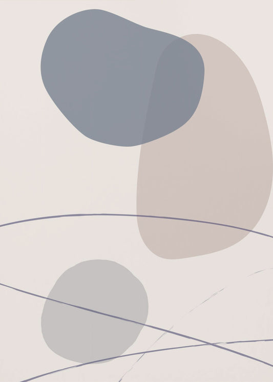 New Shapes Blue No 3 | Leinwand