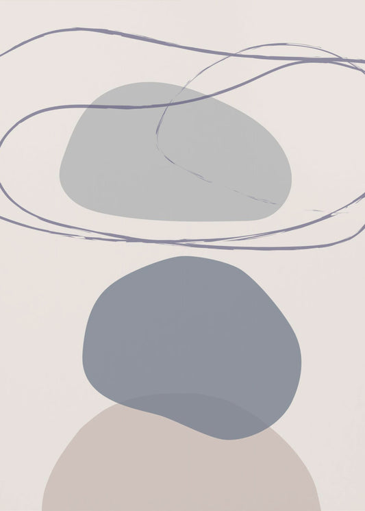 New Shapes Blue No 4 | Leinwand