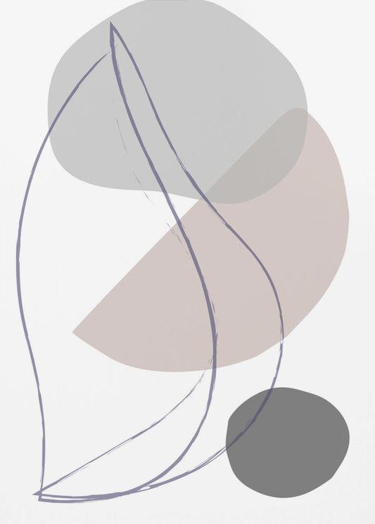 New Shapes Beige 01 | Leinwand