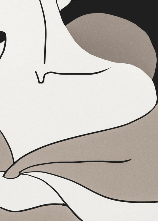 matisse_shoulder_vector_002_Schwarz | Leinwand