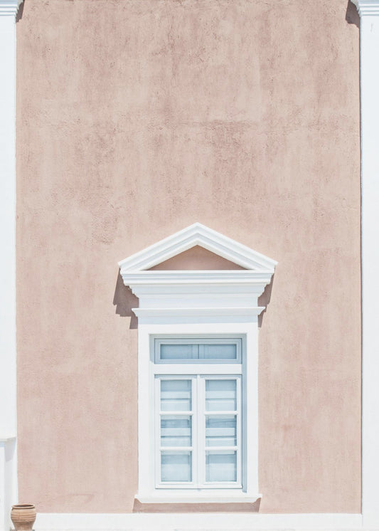 Rosa Wand und ein Giebel | Poster