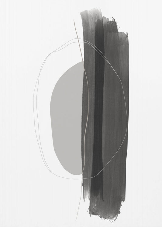 Monochrome Pinselstriche | Leinwand