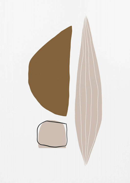 Geometrische Formen in Erdtönen | Poster