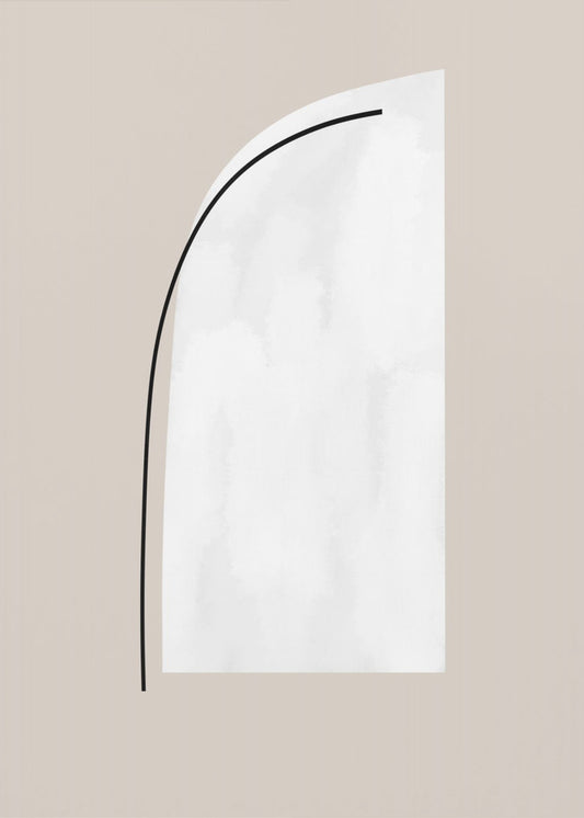 Geschwungene schwarze Linien | Leinwand