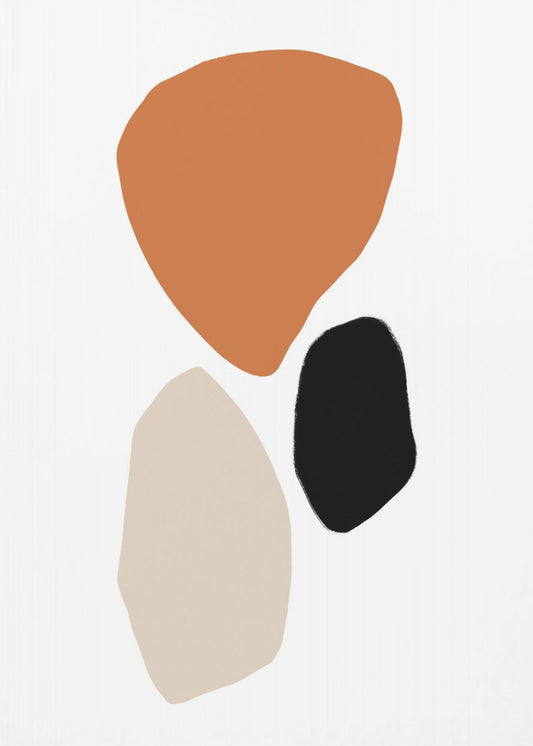 Organische Formen in Erdtönen | Poster
