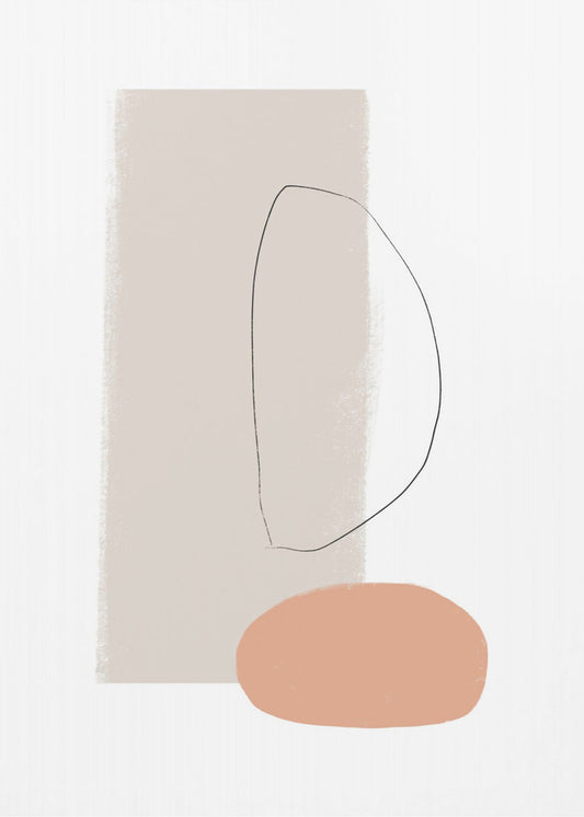 Einfache Formen und sanfte Farben | Leinwand