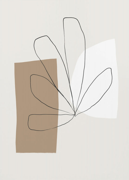 Abstrakte Blattlinien | Poster
