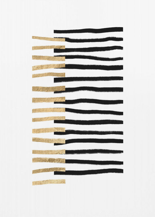 Gold auf schwarzen Linien | Poster