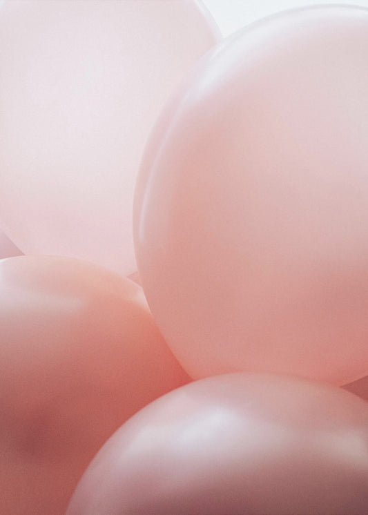 Zartrosa Luftballons | Leinwand