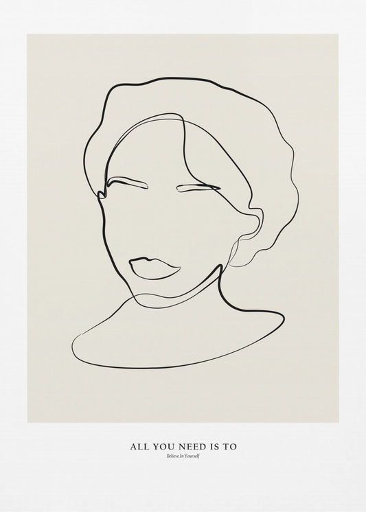 Moderne weibliche Linienkunst | Poster
