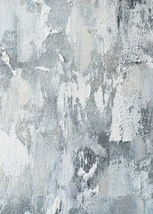 Strukturierte Schichten aus Weiß und Grau | Leinwand
