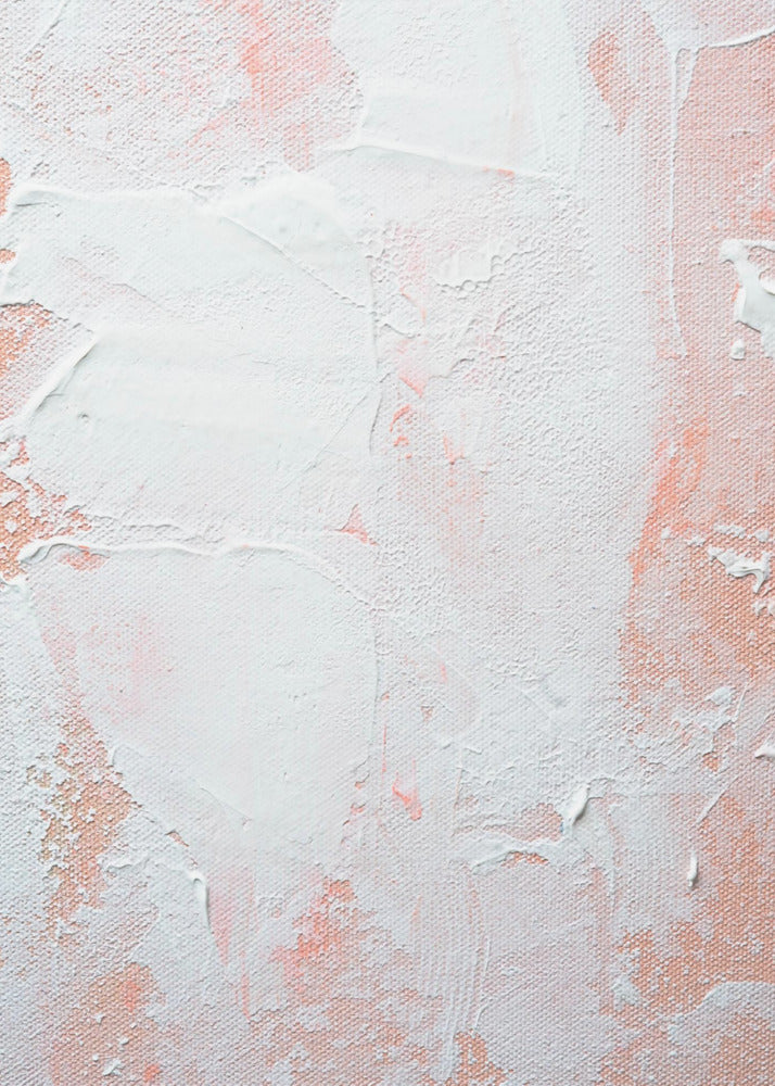 Minimalistisches Design mit Pfirsich- und Weißtönen | Leinwand
