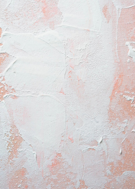 Minimalistisches Design mit Pfirsich- und Weißtönen | Leinwand
