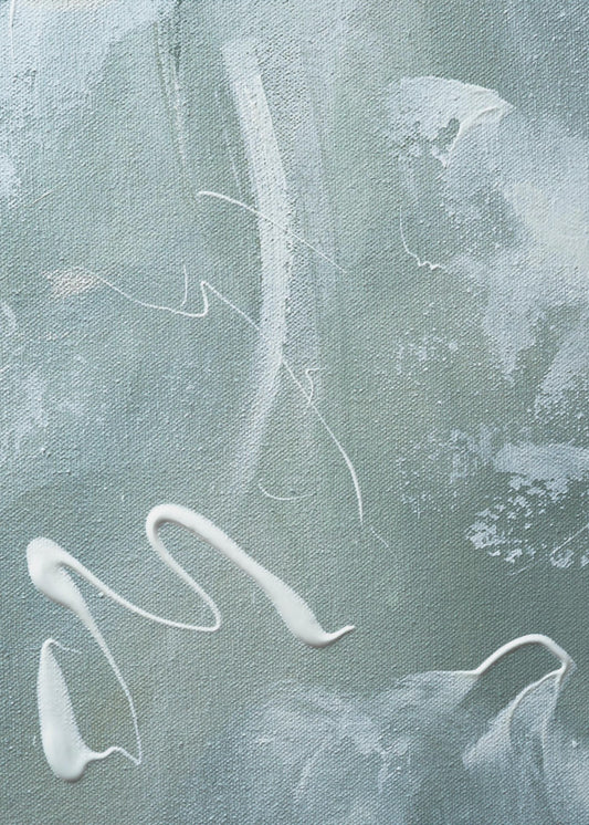 Grünes und weißes Acryl | Leinwand