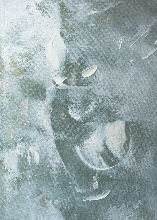 Grünes und weißes Acryl | Leinwand
