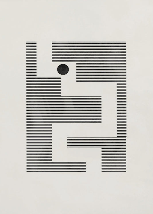 Minimalistisches Labyrinth | Poster
