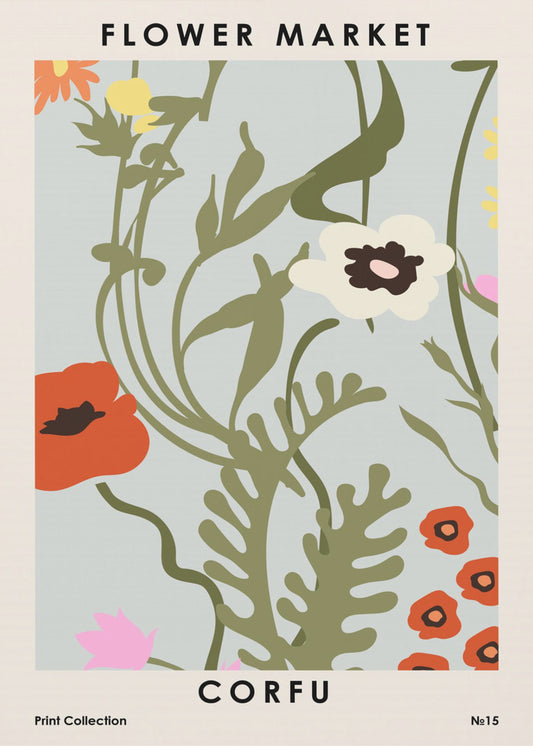 Blumenmarkt Korfu | Poster
