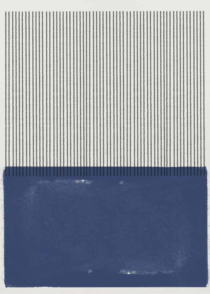 Blaue Linie Harmonie | Leinwand