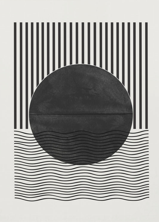 Monochrome Sonnenfinsternis | Leinwand