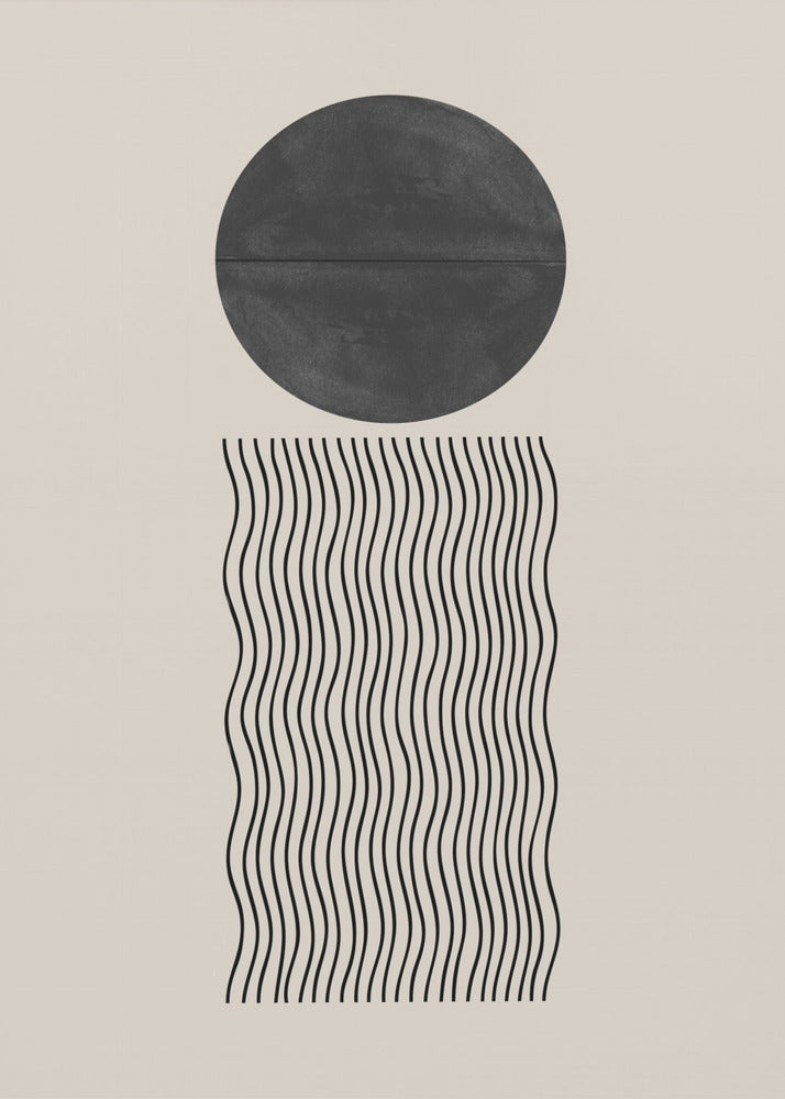 Welle und Sonnenfinsternis | Leinwand