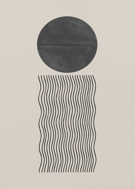 Welle und Sonnenfinsternis | Leinwand