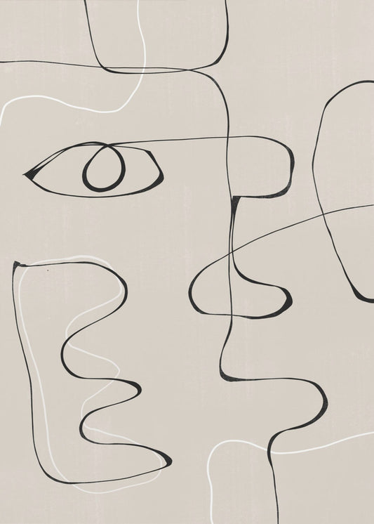 Abstrakte Gesichtslandschaft | Leinwand