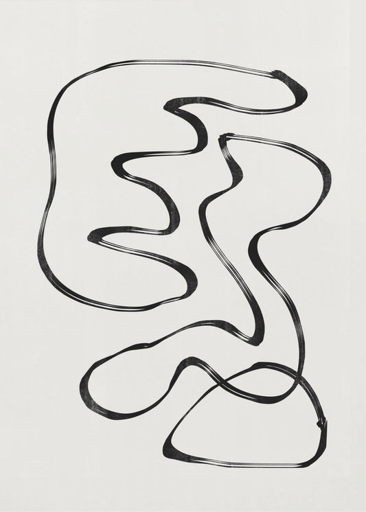 Curved Monochrome Paths | Poster