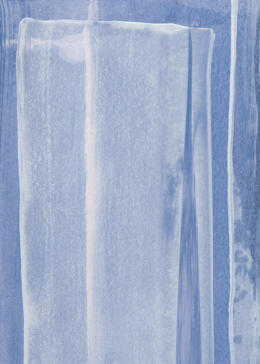 Blau mit vertikalen Pinselstrichen | Leinwand