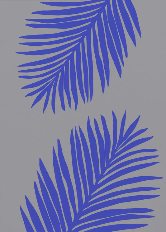 PALMBLATT 02 WEICHES GRAU | Poster